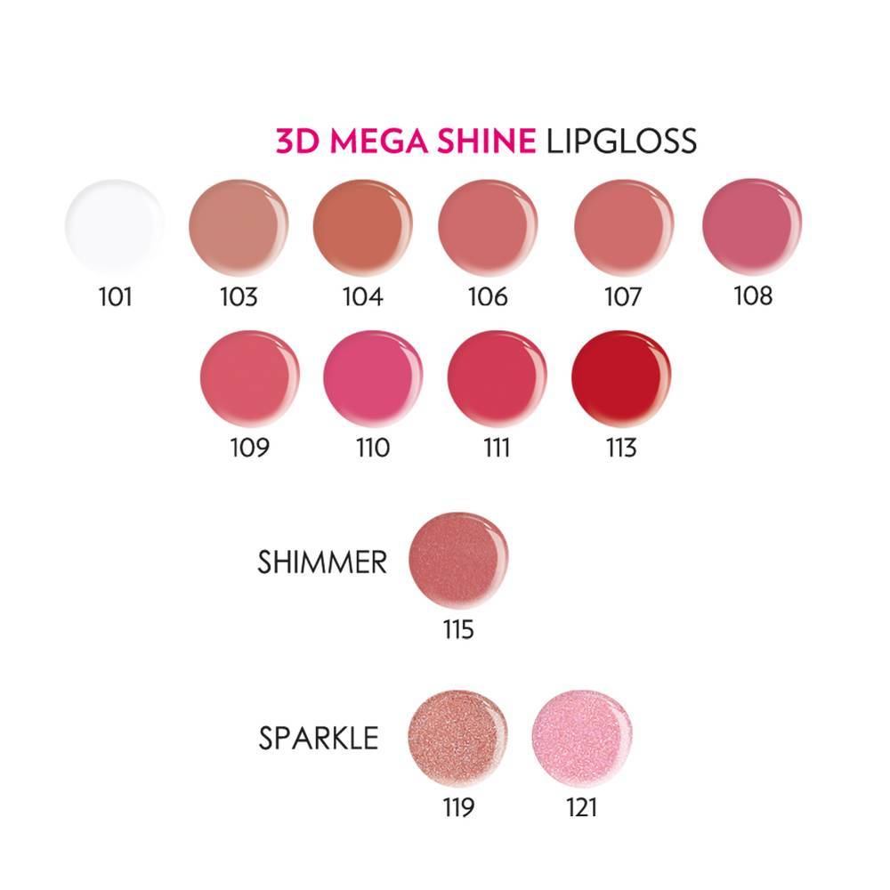 Golden Rose 3D Mega Shine Lipgloss No119 - Sparkle