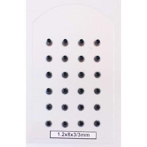 Σκουλαρίκι Χειλιών Μαύρο 1,2x8x3/3mm
