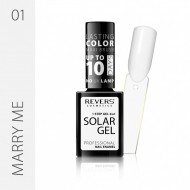 Ημιμόνιμο Βερνίκι Νυχιών 10 Ημερών ΧΩΡΙΣ Χρήση Λάμπας Revers Solar Gel Νο01 - Marry Me/Ασβέστης 12ml