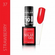 Ημιμόνιμο Βερνίκι Νυχιών 10 Ημερών ΧΩΡΙΣ Χρήση Λάμπας Revers Solar Gel Νο37 Strawberry 12ml