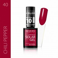 Ημιμόνιμο Βερνίκι Νυχιών 10 Ημερών ΧΩΡΙΣ Χρήση Λάμπας Revers Solar Gel Νο40 - Chili Pepper 12ml