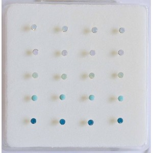 Σκουλαρίκι Μύτης Ασημί με Στρας σε Παστέλ Χρώματα 2mm