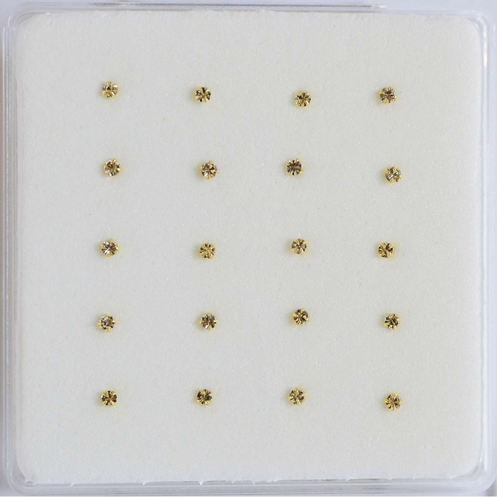 Σκουλαρίκι Μύτης Χρυσό με Στρας 1,8mm