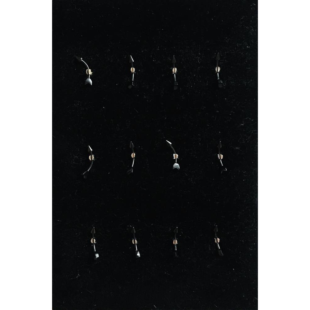 Σκουλαρίκι Φρυδιών Μαύρο 1,2x8x3/3mm